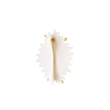 Orecchino grande Actinia (bianco - oro) - Lladro