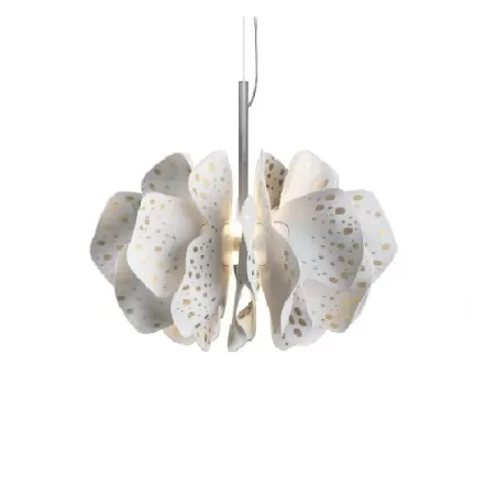 Nightbloom lampada sospensione Cm. 40 (bianco - oro) (CE/UK) - Lladro
