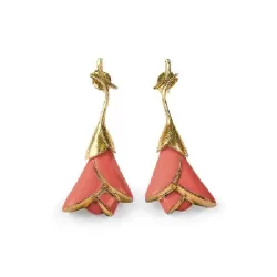 Orecchini Heliconia (corallo) - Lladro