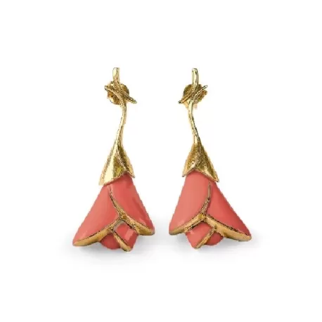 Orecchini Heliconia (corallo) - Lladro