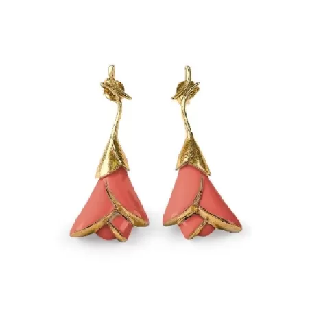 Orecchini Heliconia (corallo) - Lladro