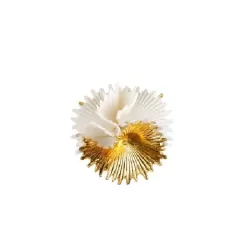 Spilla Actinia (bianco - oro) - Lladro