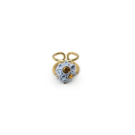 Anello coral reef metallo (azzurro - oro) - Lladro