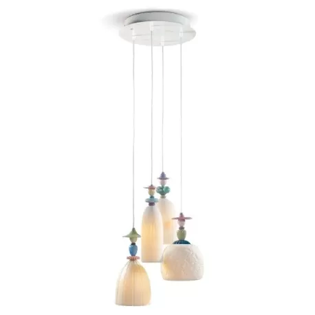 Mademoiselle Lampadario 4 luci - Camminando per la spiaggia - CE/UK - Lladro