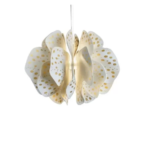 Nightbloom lampada sospensione Cm. 60 (bianco - oro) (CE/UK) - Lladro