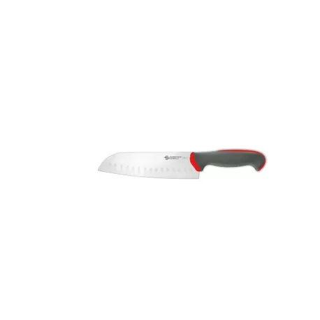 Tecna - Coltello "Santoku", lama alveolata Cm. 18 Rosso - Sanelli Ambrogio