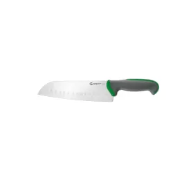 Tecna - Coltello "Santoku", lama alveolata Cm. 20 Verde - Sanelli Ambrogio