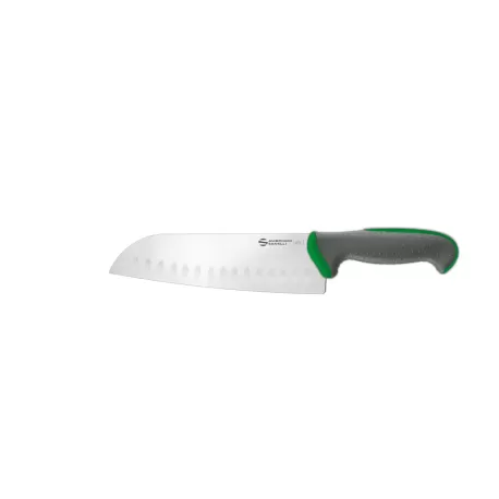 Tecna - Coltello "Santoku", lama alveolata Cm. 20 Verde - Sanelli Ambrogio