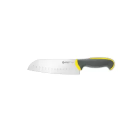 Tecna - Coltello "Santoku", lama alveolata Cm. 18 Giallo - Sanelli Ambrogio