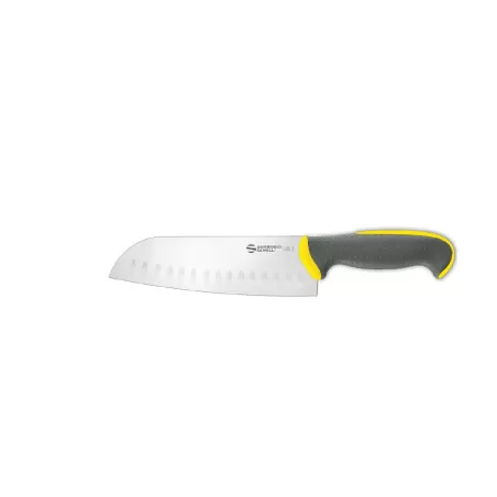 Tecna - Coltello "Santoku", lama alveolata Cm. 18 Giallo - Sanelli Ambrogio
