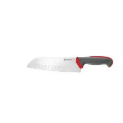Tecna - Coltello "Santoku", lama alveolata Cm. 20 Rosso - Sanelli Ambrogio