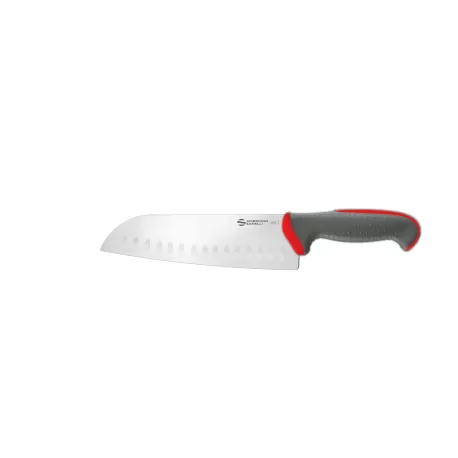 Tecna - Coltello "Santoku", lama alveolata Cm. 20 Rosso - Sanelli Ambrogio