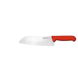 Supra - Coltello "Santoku", lama alveolata Cm. 18 Rosso - Sanelli Ambrogio