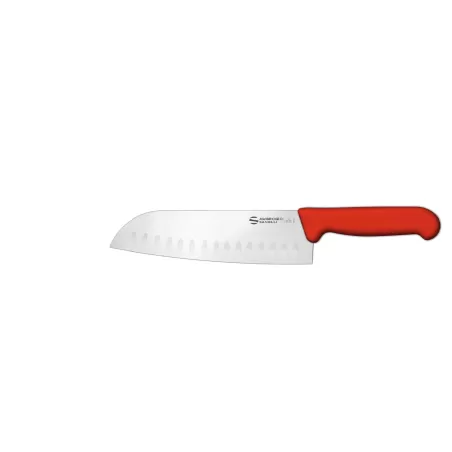 Supra - Coltello "Santoku", lama alveolata Cm. 18 Rosso - Sanelli Ambrogio