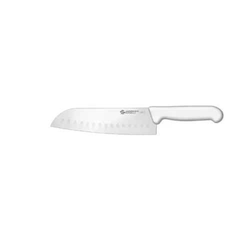 Supra - Coltello "Santoku", lama alveolata Cm. 18 Bianco - Sanelli Ambrogio