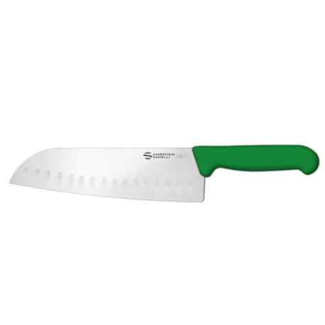 Supra - Coltello "Santoku", lama alveolata Cm. 20 Verde - Sanelli Ambrogio