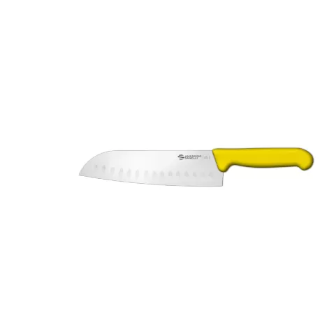 Supra - Coltello "Santoku", lama alveolata Cm. 18 Giallo - Sanelli Ambrogio