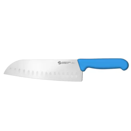 Supra - Coltello "Santoku", lama alveolata Cm. 20 Blu - Sanelli Ambrogio