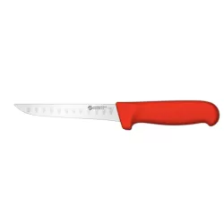 Supra - Coltello disosso stretto alveolato Cm. 16 Rosso - Sanelli Ambrogio