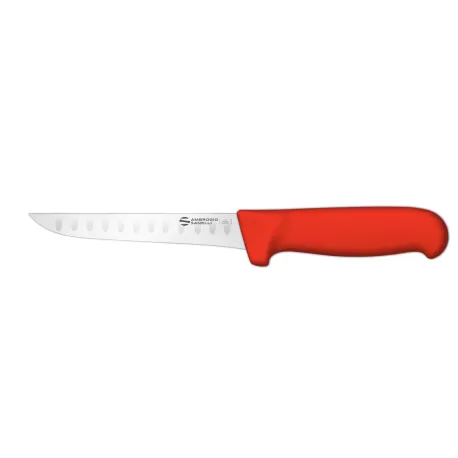 Supra - Coltello disosso stretto alveolato Cm. 16 Rosso - Sanelli Ambrogio