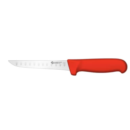 Supra - Coltello disosso stretto alveolato Cm. 16 Rosso - Sanelli Ambrogio