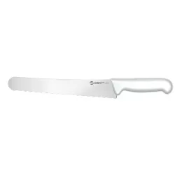 Supra - Coltello panettiere, dentatura onda lama Cm. 26 Bianco - Sanelli Ambrogio
