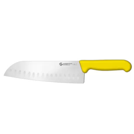 Supra - Coltello "Santoku", lama alveolata Cm. 20 Giallo - Sanelli Ambrogio