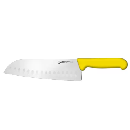 Supra - Coltello "Santoku", lama alveolata Cm. 20 Giallo - Sanelli Ambrogio