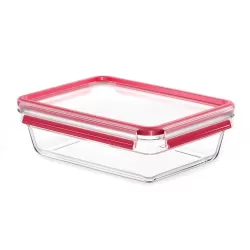 Clip & Close Vetro, Contenitore salvafreschezza rettangolare 2,0 lt. - Emsa