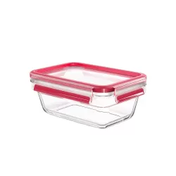 Clip & Close Vetro, Contenitore salvafreschezza rettangolare 0,85 lt. - Emsa