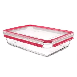 Clip & Close Vetro, Contenitore salvafreschezza rettangolare 3,0 lt. - Emsa