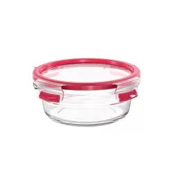 Clip & Close Vetro, Contenitore salvafreschezza rotondo 0,6 lt. - Emsa