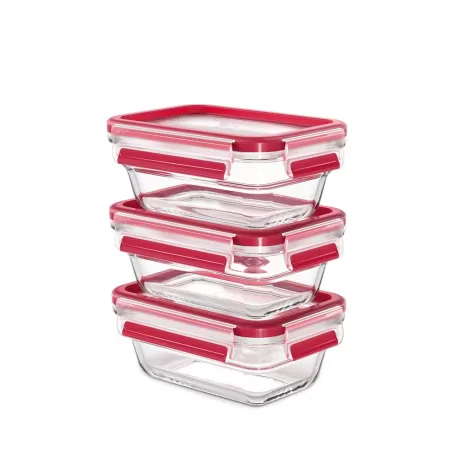 Clip & Close Vetro, Contenitore salvafreschezza set 3x0,45 lt. - Emsa
