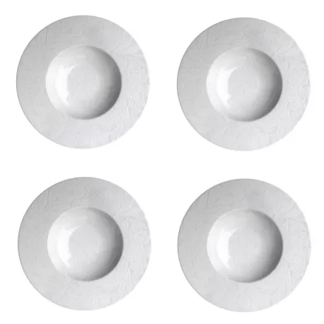 White - Nature, Piatto fondo 4 pezzi - Taitu