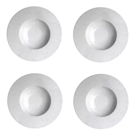 White - Nature, Piatto fondo 4 pezzi - Taitu