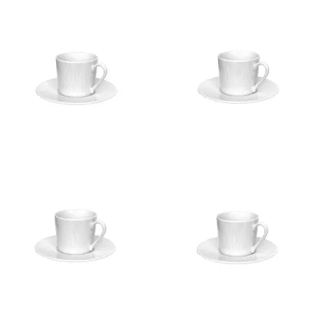 White - Fantasy, Tazza espresso con piatto 4 pezzi - Taitu