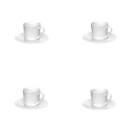 White - Fantasy, Tazza espresso con piatto 4 pezzi - Taitu
