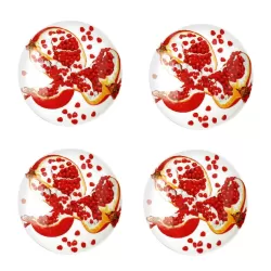 Dieta Mediterranea - Fruits, Melograno - Piatto pane 4 pezzi - Taitu