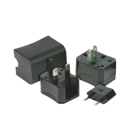 Adattatore da viaggio universale con spine standard UE, USA, UK