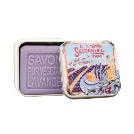 Scatola di metallo "Bridge" e sapone Gr.100, Provence - La Savonnerie de Nyons