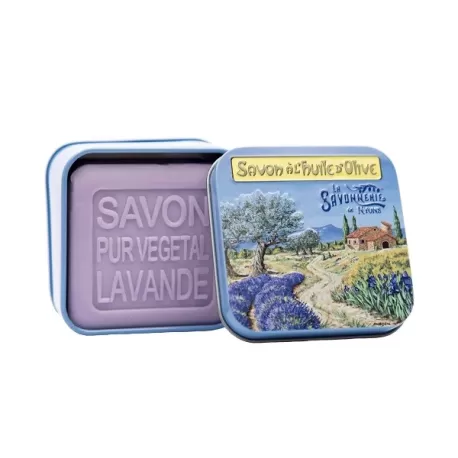 Scatola di metallo "Provenza" e sapone Gr.100, Provence - La Savonnerie de Nyons