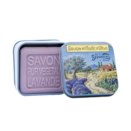 Scatola di metallo "Provenza" e sapone Gr.100, Provence - La Savonnerie de Nyons
