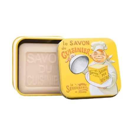 Scatola di metallo "Cuoco" e sapone Gr.100, Bricoleur - La Savonnerie de Nyons