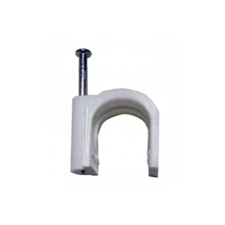 Fissacavo plastica Mm.5/6 bianco confezione 50 pezzi