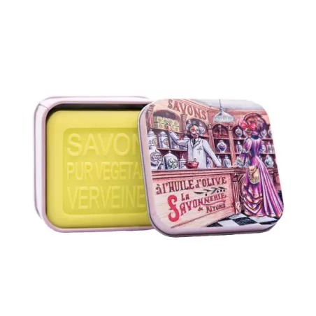 Scatola di metallo "Farmacia" e sapone Gr.100, Boutiques anciennes - La Savonnerie de Nyons