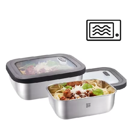 Barattolo salva freschezza provido, 2 pezzi, squadrato - Gefu