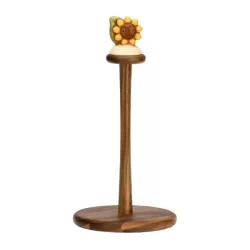 Portarotolo in legno con icona fiore Country - Thun