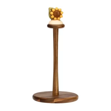 Portarotolo in legno con icona fiore Country - Thun