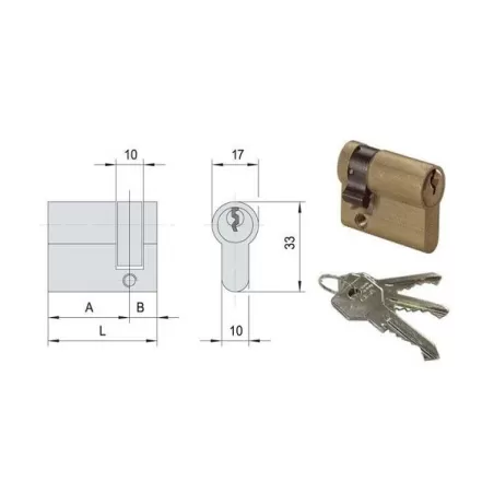 Cilindro infilare yale 39,5-29,5-10,0 0g304-02-0