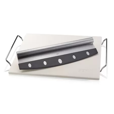 Pietra per pizza con base e spatola per servire darioso, squadrata- Gefu